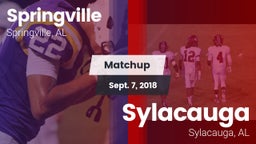 Matchup: Springville High vs. Sylacauga  2018