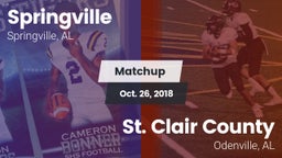 Matchup: Springville High vs. St. Clair County  2018
