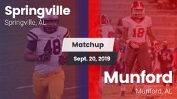 Matchup: Springville High vs. Munford  2019