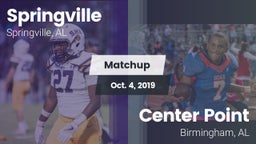 Matchup: Springville High vs. Center Point  2019