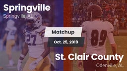 Matchup: Springville High vs. St. Clair County  2019