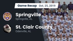 Recap: Springville  vs. St. Clair County  2019