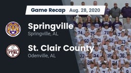 Recap: Springville  vs. St. Clair County  2020