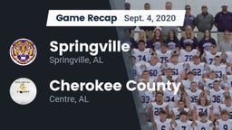 Recap: Springville  vs. Cherokee County  2020