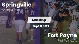 Matchup: Springville High vs. Fort Payne  2020