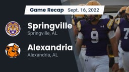 Recap: Springville  vs. Alexandria  2022