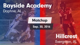 Matchup: Bayside Academy vs. Hillcrest  2016