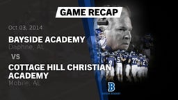 Recap: Bayside Academy  vs. Cottage Hill Christian Academy 2014