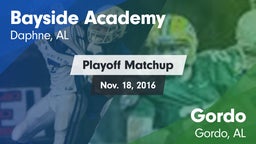 Matchup: Bayside Academy vs. Gordo  2016
