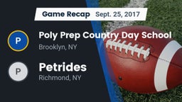 Recap: Poly Prep Country Day School vs. Petrides  2017