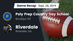 Recap: Poly Prep Country Day School vs. Riverdale  2019