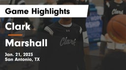Clark  vs Marshall  Game Highlights - Jan. 21, 2023
