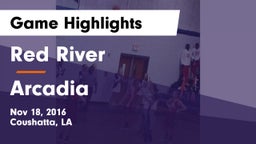Red River  vs Arcadia  Game Highlights - Nov 18, 2016