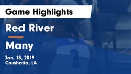 Red River  vs Many Game Highlights - Jan. 18, 2019