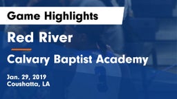 Red River  vs Calvary Baptist Academy Game Highlights - Jan. 29, 2019
