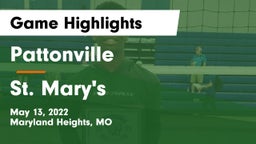 Pattonville  vs St. Mary's  Game Highlights - May 13, 2022