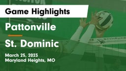 Pattonville  vs St. Dominic  Game Highlights - March 25, 2023