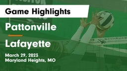 Pattonville  vs Lafayette  Game Highlights - March 29, 2023