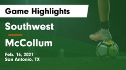 Southwest  vs McCollum  Game Highlights - Feb. 16, 2021