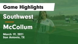 Southwest  vs McCollum  Game Highlights - March 19, 2021