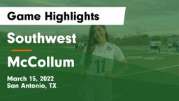 Southwest  vs McCollum  Game Highlights - March 15, 2022
