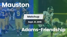 Matchup: Mauston  vs. Adams-Friendship  2018