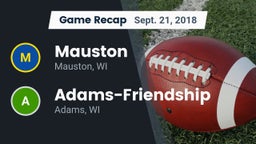 Recap: Mauston  vs. Adams-Friendship  2018