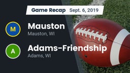 Recap: Mauston  vs. Adams-Friendship  2019