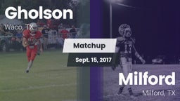 Matchup: Gholson  vs. Milford  2017
