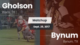 Matchup: Gholson  vs. Bynum  2017