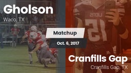 Matchup: Gholson  vs. Cranfills Gap  2017