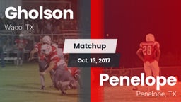 Matchup: Gholson  vs. Penelope  2017