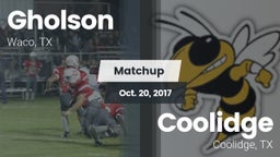 Matchup: Gholson  vs. Coolidge  2017