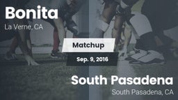 Matchup: Bonita  vs. South Pasadena  2016