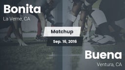 Matchup: Bonita  vs. Buena  2016
