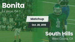 Matchup: Bonita  vs. South Hills  2016