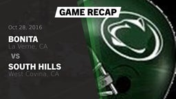 Recap: Bonita  vs. South Hills  2016
