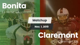 Matchup: Bonita  vs. Claremont  2019