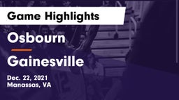 Osbourn  vs Gainesville  Game Highlights - Dec. 22, 2021