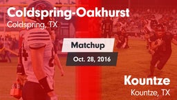 Matchup: Coldspring-Oakhurst vs. Kountze  2016