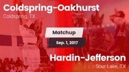 Matchup: Coldspring-Oakhurst vs. Hardin-Jefferson  2017