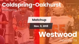 Matchup: Coldspring-Oakhurst vs. Westwood  2018
