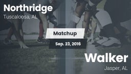 Matchup: Northridge High vs. Walker  2016