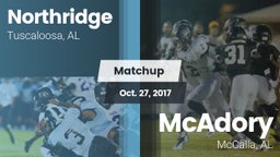 Matchup: Northridge High vs. McAdory  2017