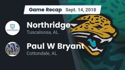 Recap: Northridge  vs. Paul W Bryant  2018