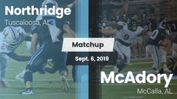 Matchup: Northridge High vs. McAdory  2019