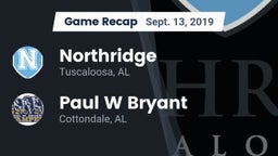 Recap: Northridge  vs. Paul W Bryant  2019