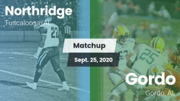 Matchup: Northridge High vs. Gordo  2020