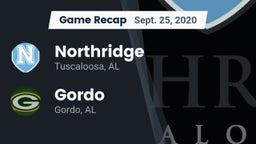 Recap: Northridge  vs. Gordo  2020