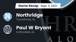 Recap: Northridge  vs. Paul W Bryant  2021